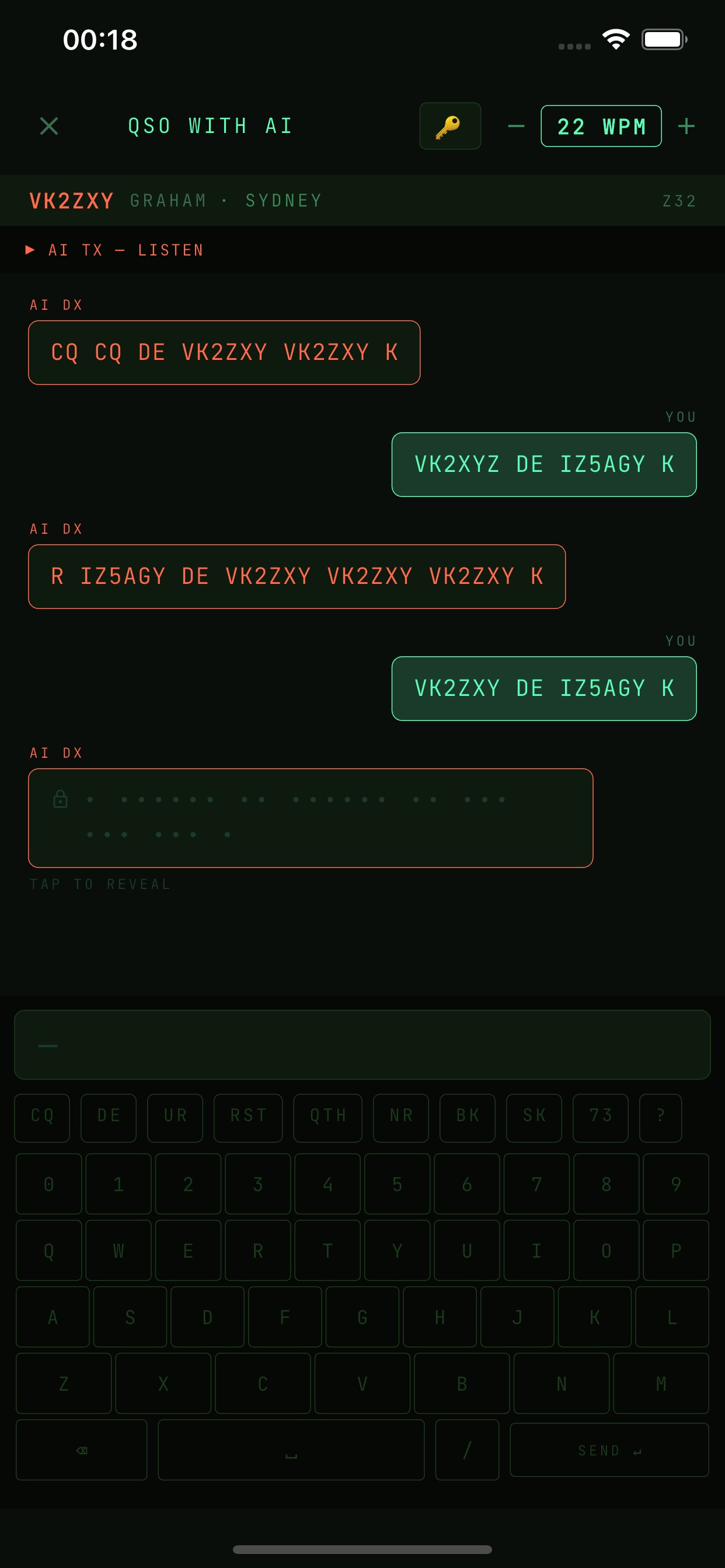 CW Trainer — QSO con AI