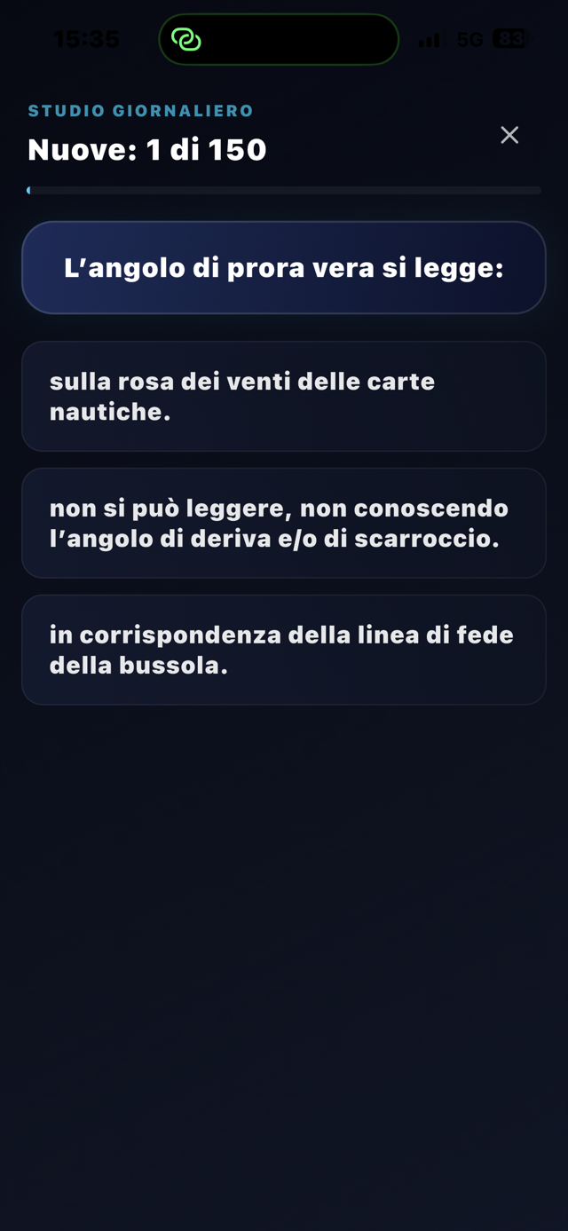 Velimpa app — sessione di studio giornaliera